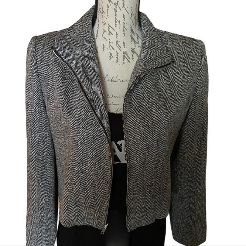 VTG Soiree Crop Jacket Herring Bone